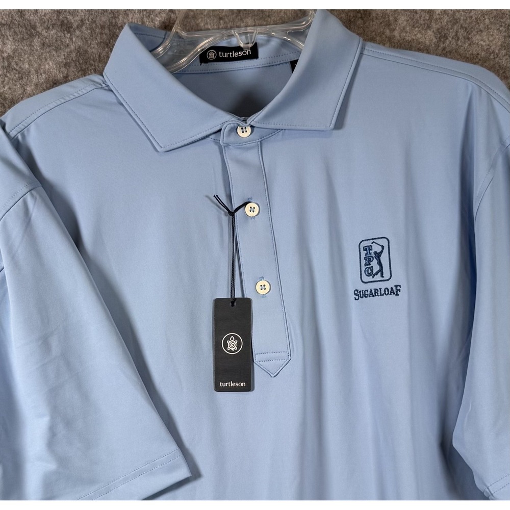 Turtleson Performance Golf Polo Shirt Mens XL Luxe Blue TCP Sugarloaf NWT